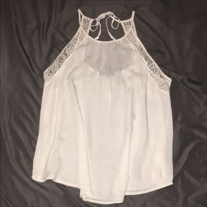 Lace Halter Tank Top